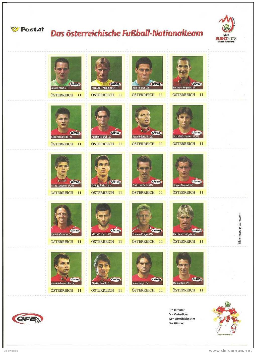 Austria - Folder Speciale Completo Euro 2008 Squadra Nazionale Austriaca, Libretto Con I Dati Dei Giocatori, Ecc. - Europei Di Calcio (UEFA)