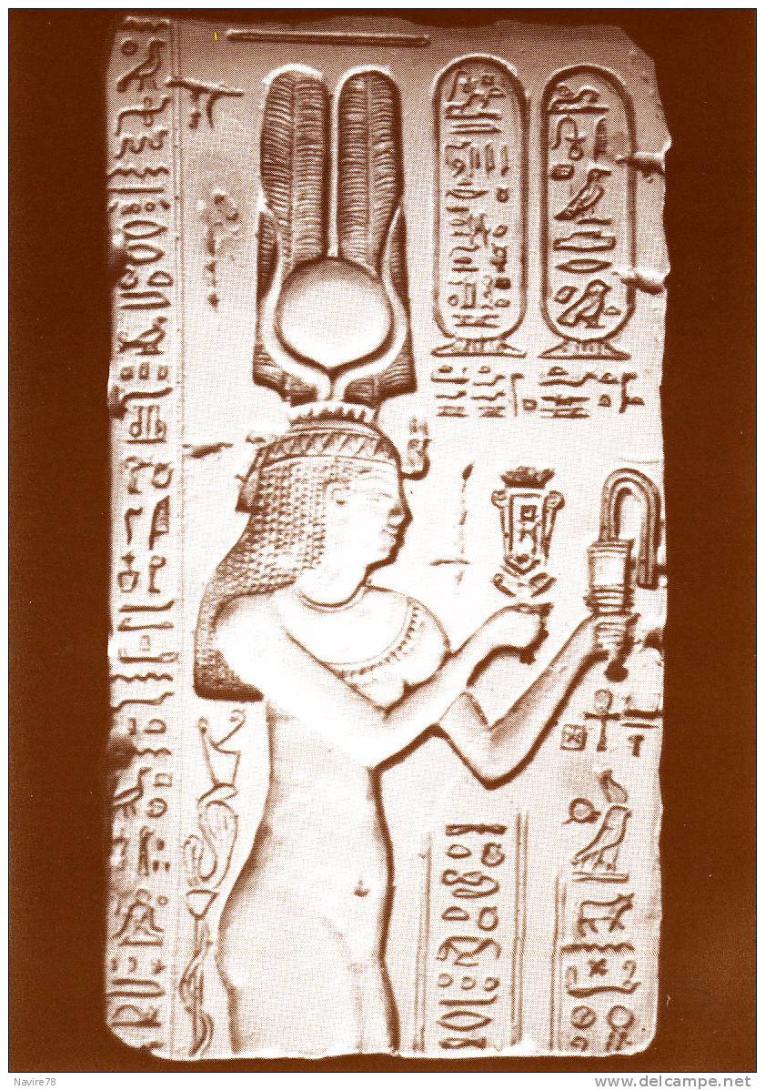 78 LE PECQ HENRI COHEN Gravure LA REINE CLEOPATRE SUR LE TEMPLE DE LA DEESSE HATHOR A DENDERAH - Le Pecq