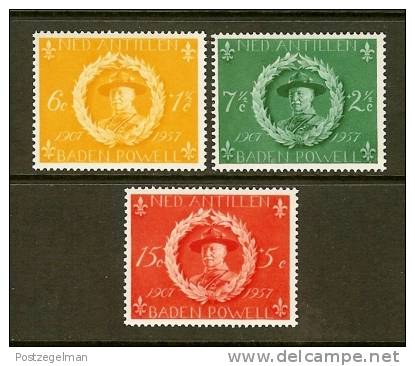 NED ANTILLEN 1957 Hinged Stamp(s) Baden Powell 53-55 - Other & Unclassified