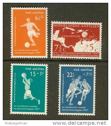 NED ANTILLEN 1957 Hinged Stamp(s) Soccer Championship 60-63 - Other & Unclassified