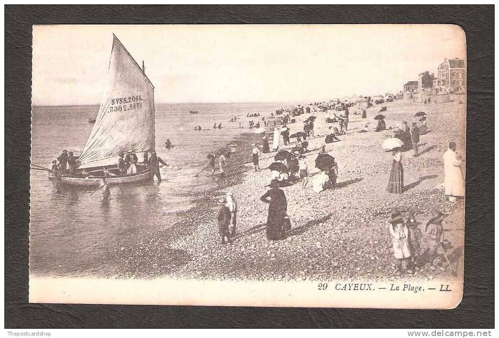 CPA 80 SOMME CAYEUX  29 LA PLAGE YACHT SAILING BOAT FISHING BOAT  LL Louis Levy - Cayeux Sur Mer