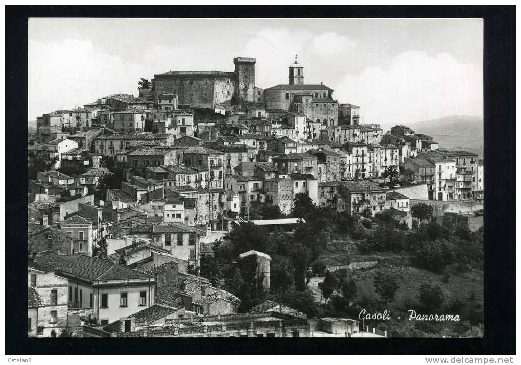 S1610 CARTOLINA ILLUSTRATA ABRUZZO CHIETI CASOLI PANORAMA FG. V.1968 - Chieti