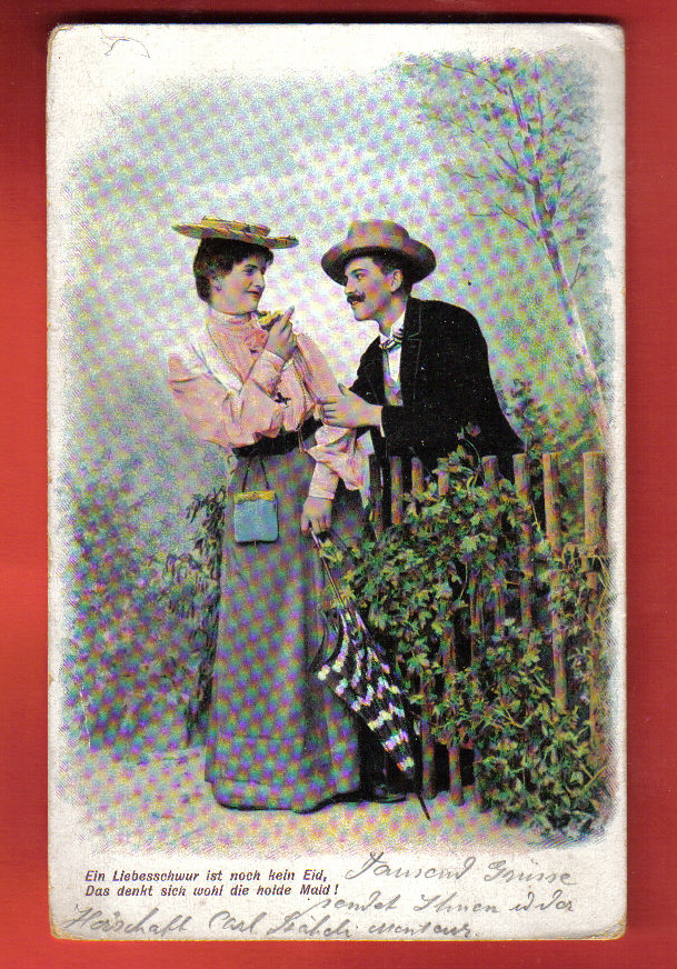 RA119 Couples Ehepaar,Liebesschwur,regenschirm,parapluie,chapeaux De Paille.Précurseur.1903 Luzern.No336 - Paare