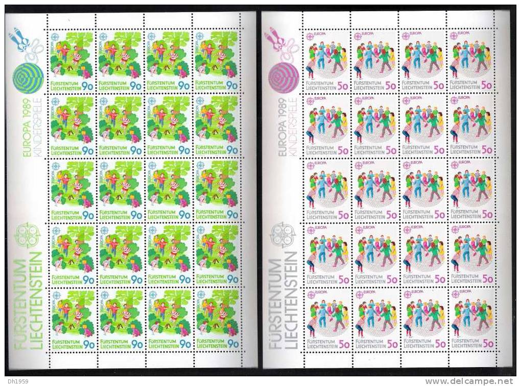 10 MINI BLOCS FEUILLETS LIECHTENSTEIN EUROPA CEPT 1988-89-90-91-92- COTE PHILEX  228 EUR - Blocks & Sheetlets & Panes