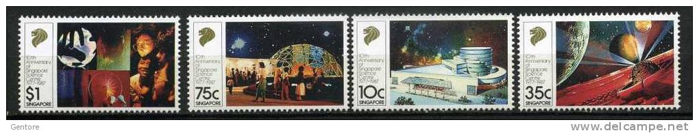 SINGAPORE 1987Scientific Center Cpl Set Of 4 Yvert Cat N° 525/28 Absolutely Perfect MNH ** - Sonstige & Ohne Zuordnung