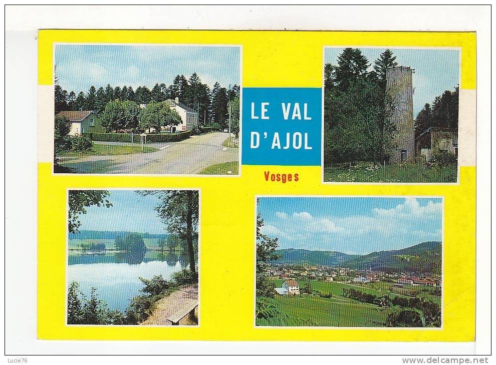 LE VAL D´AJOL -  4 Vues  : Route De Plombières, Hôtel Enfoncé, Tour Hôtel Enfoncé, Etang Des Prêtres, Vue Générale - - Autres & Non Classés