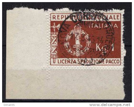 ITALY - 1943 R.S.I. - PACCHI FRANCHIGIA MILITARE N. 1 - Cat. 300 Euro - USED - LUXUS GESTEMPELT - Paketmarken