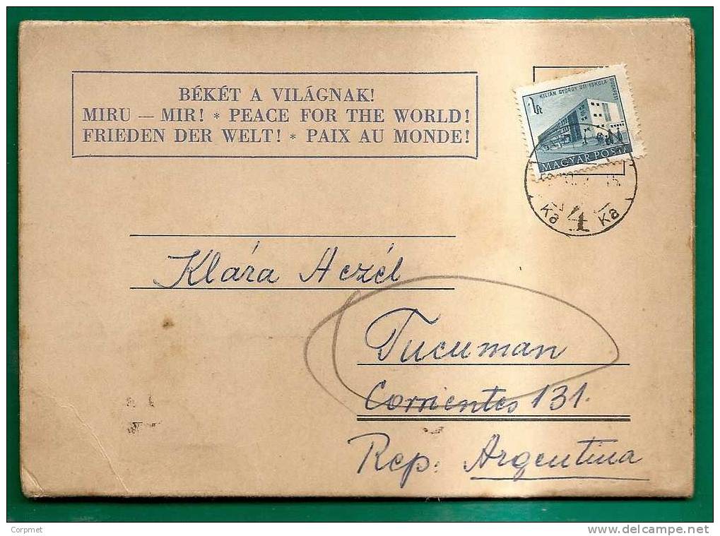 HUNGARY - SUPERB BUDAPEST VAJDAHUNYAD Tri-demensional POSTCARD Sent To ARGENTINA - CANCELLED Ka Ka - Covers & Documents