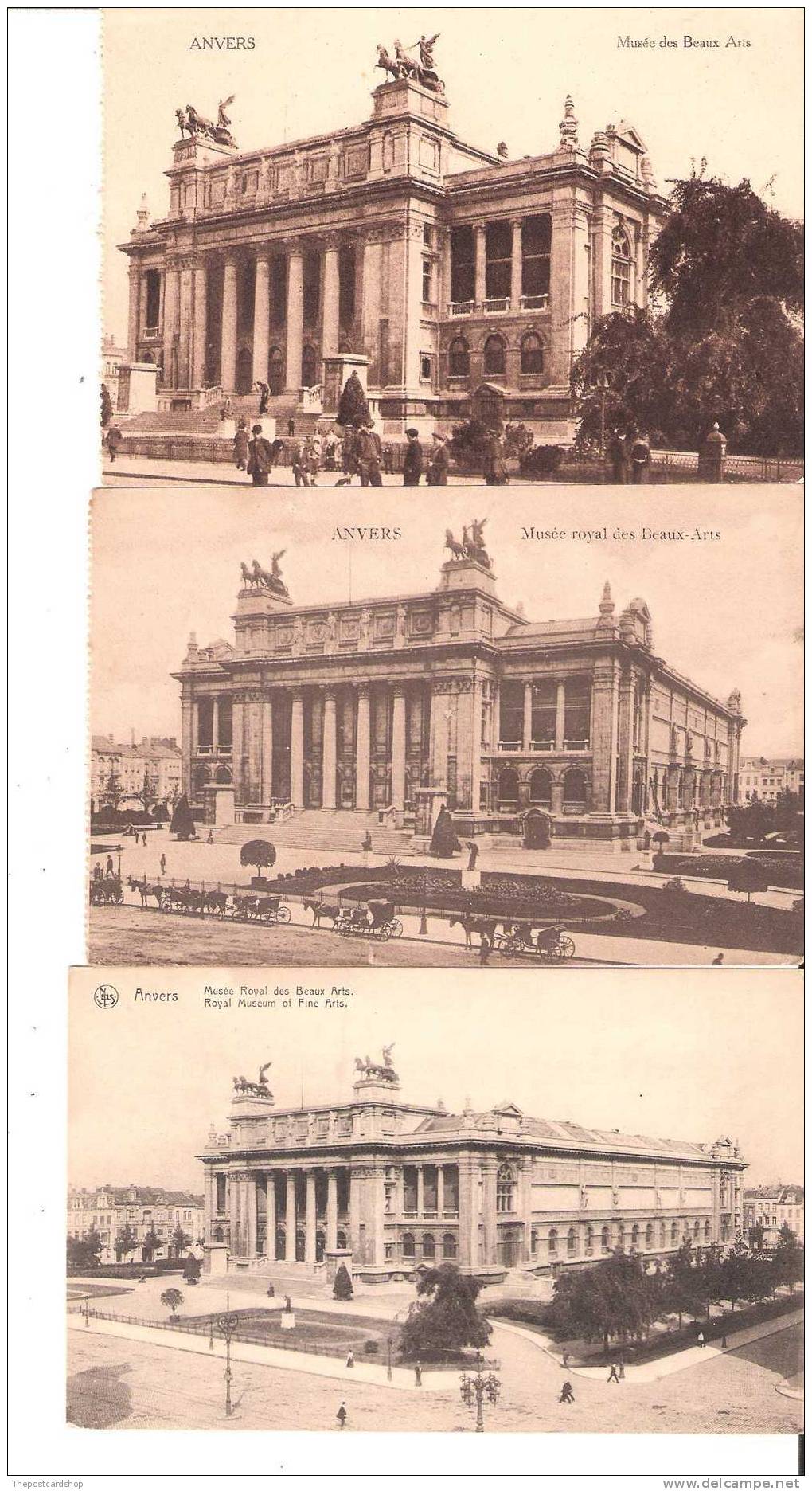 6 SIX Different  Postcards CPA BELGIQUE ANTWERPEN ANVERS MUSEE DES BEAUX ARTES - 5 - 99 Postkaarten