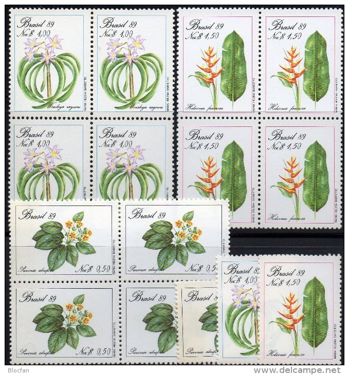 Naturschutz 1989 Brasilien Block 36 ** 37€ Umwelt-Schutz Der UNO Bloques Hojita M/s Flora Blocs Flowers Sheets Bf Brazil - Agricoltura