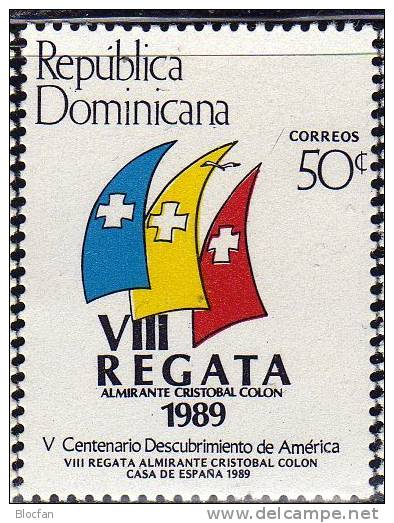 Entdeckung Amerika Dominicana 1598,1600+01 ** 5€ Segeljachten Zur Kolumbus-Regatta - Autres (Mer)