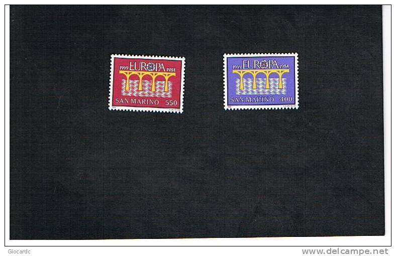 SAN MARINO - UNIF. 1135.1136 -  1984  EUROPA: 25^ ANNIV. DELLA CEPT   - NUOVI ** - Unused Stamps