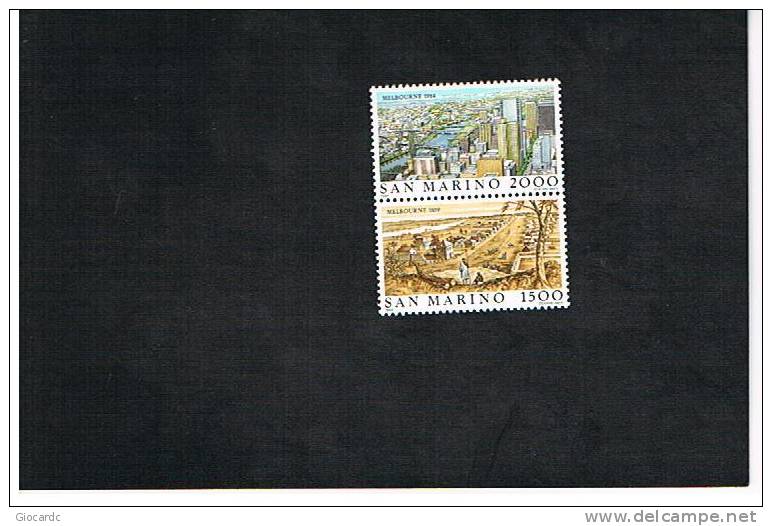 SAN MARINO - UNIF. 1142.1143 -  1984  AUSIPEX 84: ESP.FILATELICA INTERN. (MELBOURNE)    - NUOVI ** - Unused Stamps