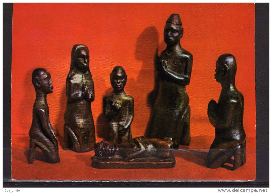 TCHAD Creche Sculptée Par Mathias Goyo à Fort Archambault, Noel, Ed AMP, CPSM 10x15, 197? - Tschad