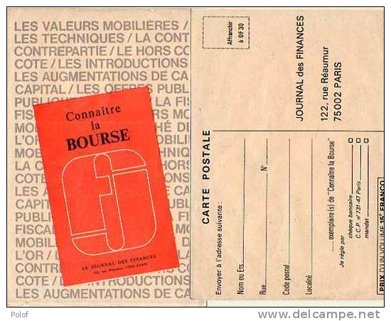 Le Journal Des Finances - Connaitre La Bourse - Carte De Commande  (9659) - Evènements