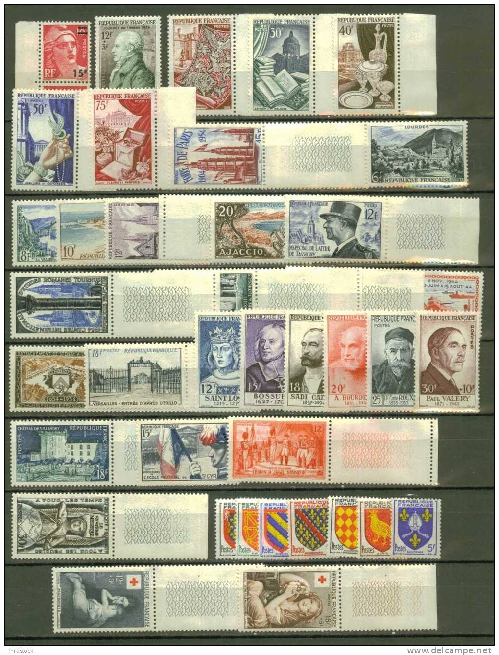 FRANCE 1954 ** Compléte Presque Tous Bords De Feuille - 1950-1959