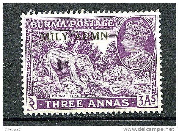 0247- Pays Bas Ob. N° 28 - Léger Clair - Birmanie (...-1947)