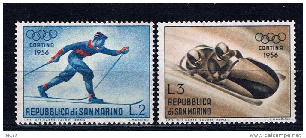 RSM+ San Marino 1955 Mi 536-37 Mnh Wintersport - Ongebruikt