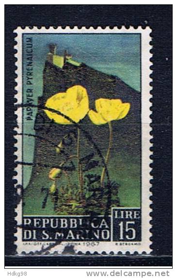 RSM+ San Marino 1967 Mi 882 Blume - Used Stamps