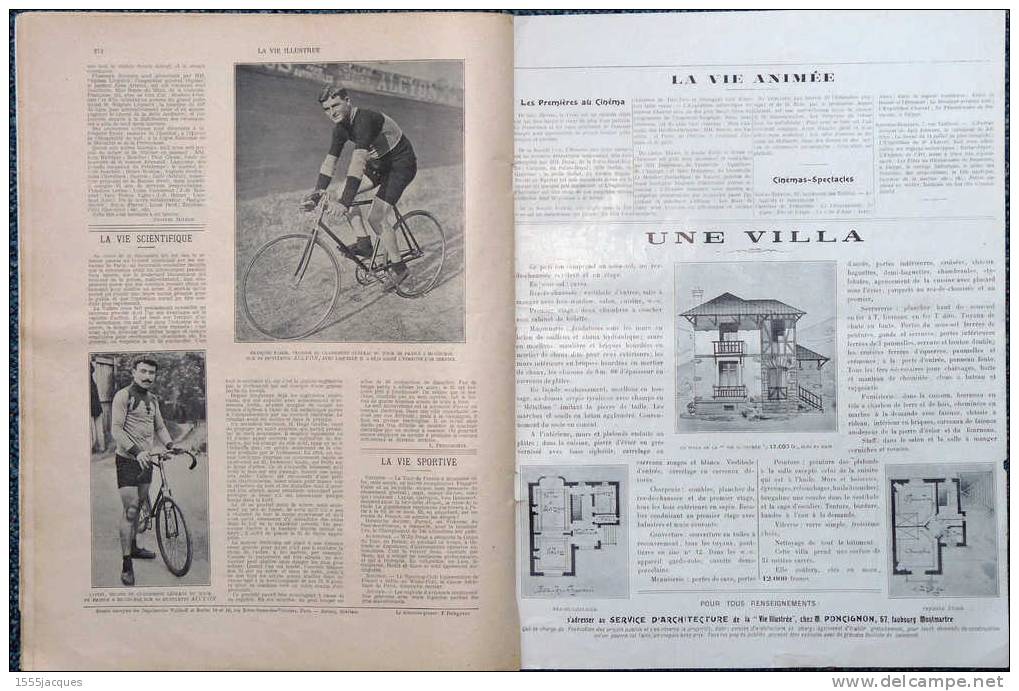 LA VIE ILLUSTRÉE N°614 - 23 JUILLET 1910 - MUSÉE BALZAC - AÉROPLANE - GARDES-MALADES - SOUVERAINS BELGES - CYCLISME - - Testi Generali