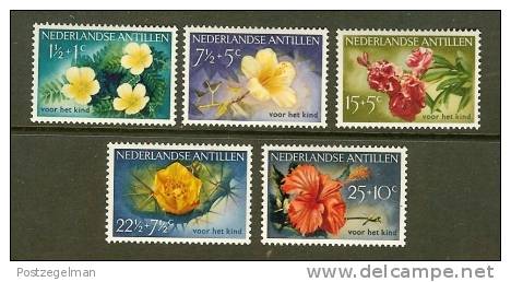 NED ANTILLEN 1955 Hinged Stamp(s) Flowers 43-47 - Other & Unclassified