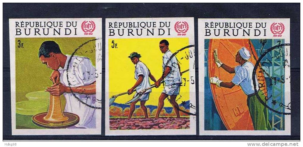 RU+ Burundi 1969 Mi 488-90B - Usati