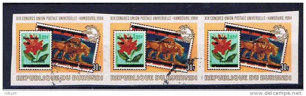 RU+ Burundi 1984 Mi 1641B (Dreierstreifen) - Used Stamps