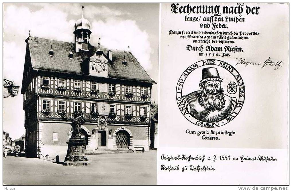 2946. Postal ADAM RIESE (Alemania). 1959. Rathaus Staffelstein - Covers & Documents