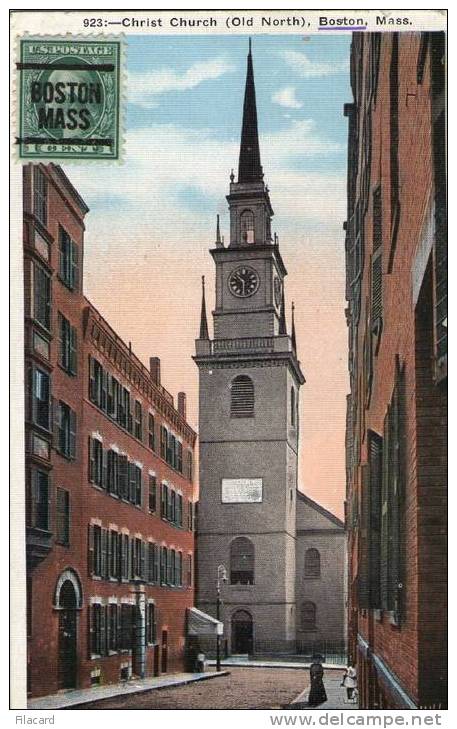 4577    Stati Uniti  Boston Mass.  Christ  Church (Old North)  VG - Boston