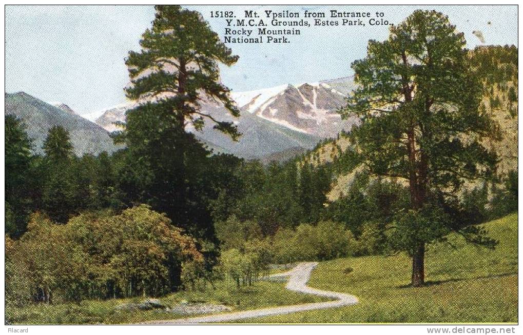 4583    Stati Uniti    Colorado  Mt. Ypsilon From Entrance To Y.M.C.A. Grounds  Estes Park NV  (scritta) - Rocky Mountains