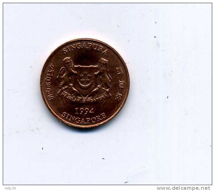 - MONNAIE SINGAPOUR . 1 CENT 1994 - Singapur