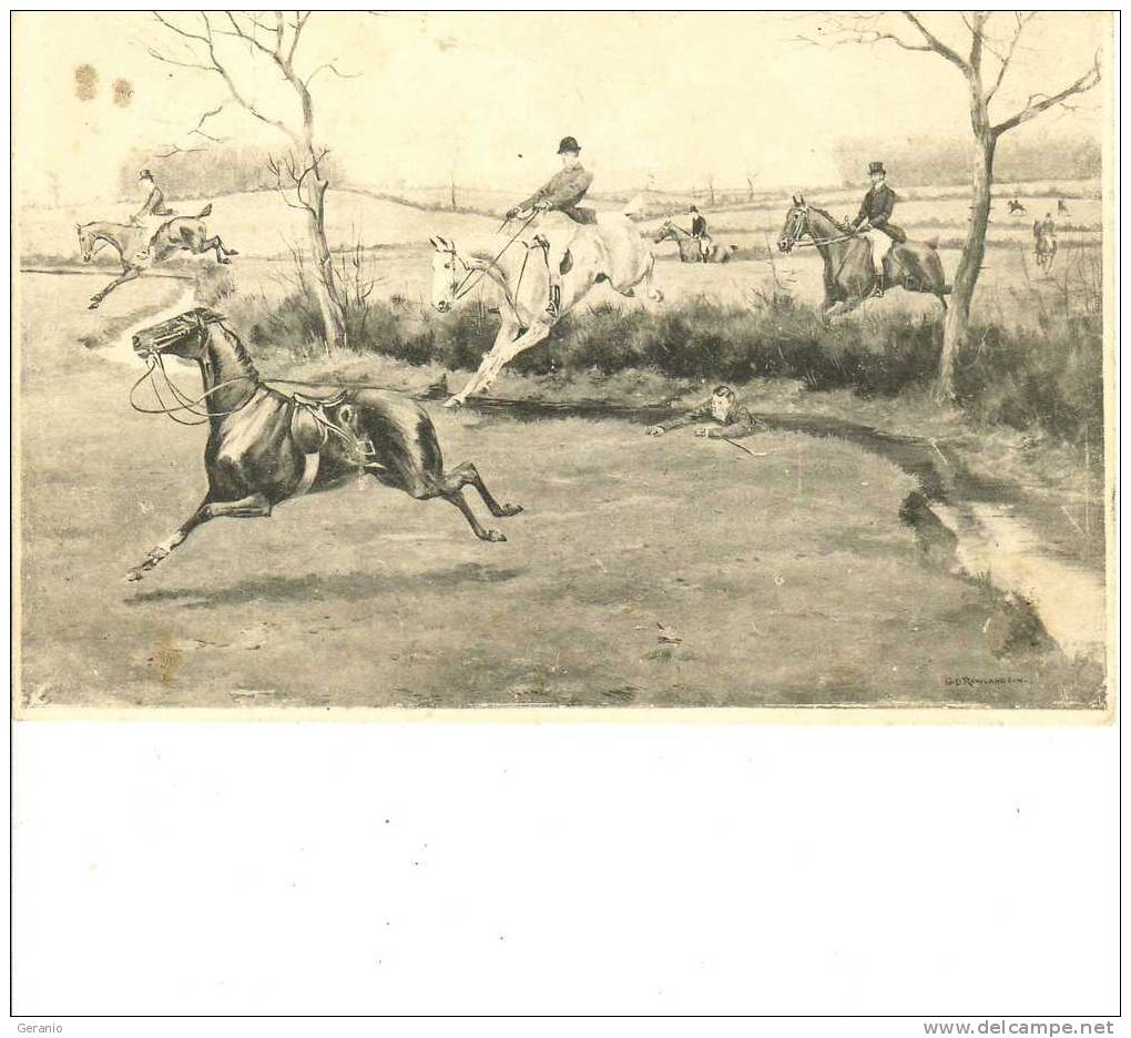 ANTICA CARTOLINA VIAG  1906 - Hippisme