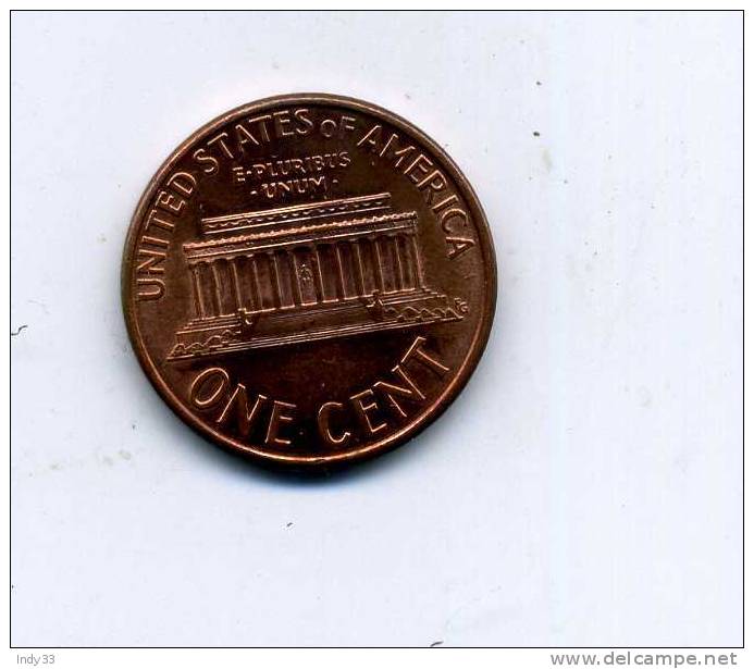 - MONNAIE U.S.A. 1959.. . SMALL  ONE C. 1996 - 1959-…: Lincoln, Memorial Reverse