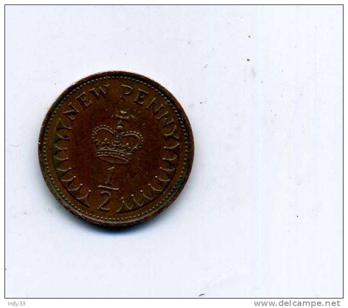 - MONNAIE GRANDE-BRETAGNE 1971... . 1/2 NEW PENNY 1971 - 1/2 Penny & 1/2 New Penny