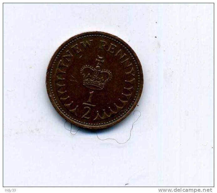 - MONNAIE GRANDE-BRETAGNE 1971.... 1/2 NEW PENNY 1971 - 1/2 Penny & 1/2 New Penny