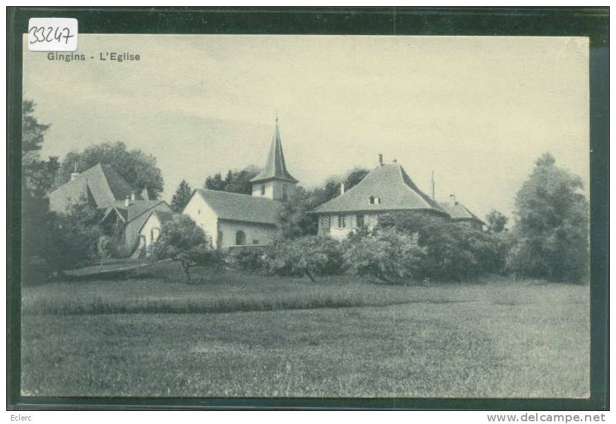 DISTRICT DE NYON ///  GINGINS - L'EGLISE - TB - Gingins