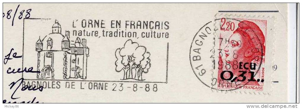 Bagnoles De L´Orne--1988--Les Thermes  éd Combier--tp  Liberté  0.31 Ecu - Bagnoles De L'Orne