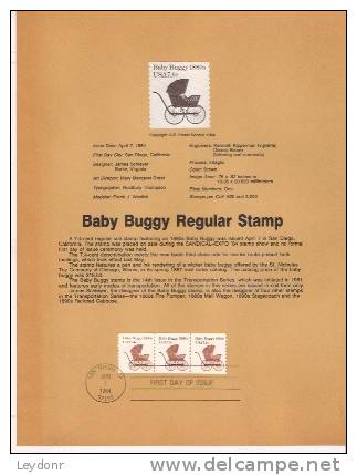 Baby Buggy - First Day Souvenier Page - 1981-1990