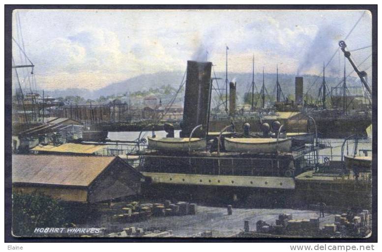 Busy Port Scene- Hobart Wharves - Tasmania, Australia - Hobart