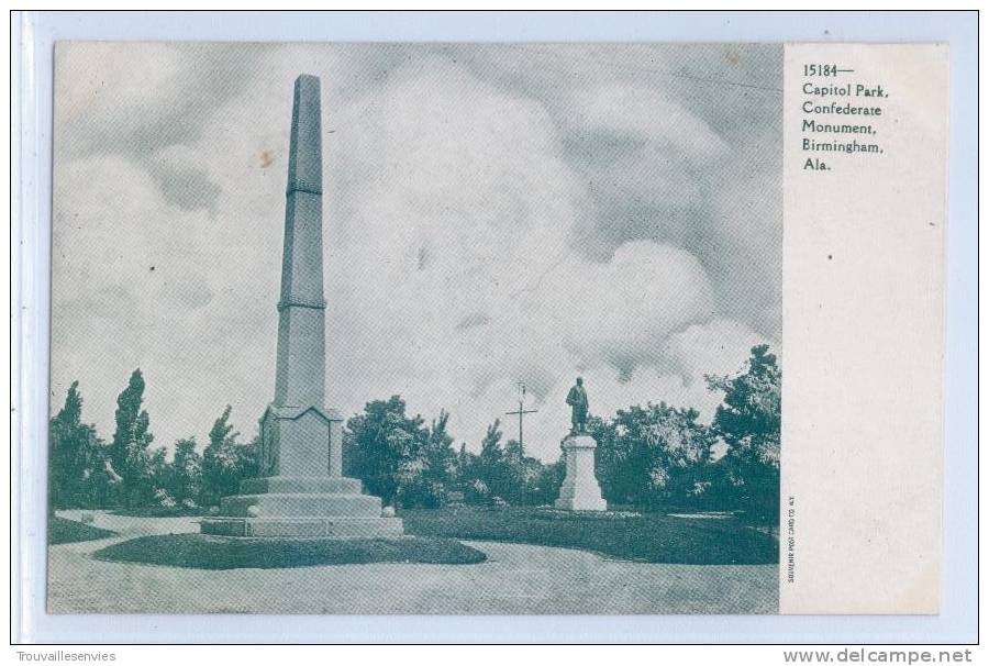 15184. CAPITOL PARK, CONFEDERATE MONUMENT, BIRMINGHAM, ALA. - Autres & Non Classés