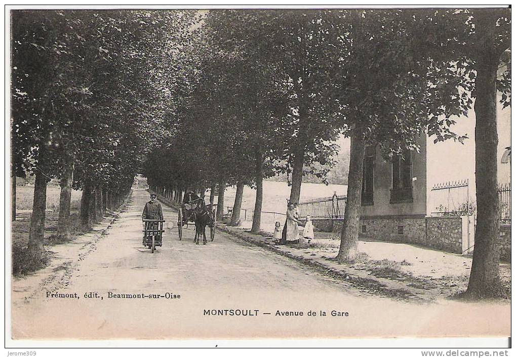 MONTSOULT - (95430) - CPA - Avenue De La Gare - Edit. Beaumont-sur-Oise - Montsoult