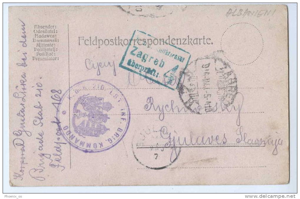 WW1 - AUSTRIA / UGARSKA, K.u.K., Feldpost, Albania Front, 1916. - WO1