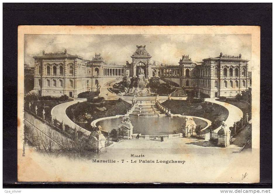 13 MARSEILLE Palais Longchamp, Ed Lacour 7, Dos 1900 - Museums