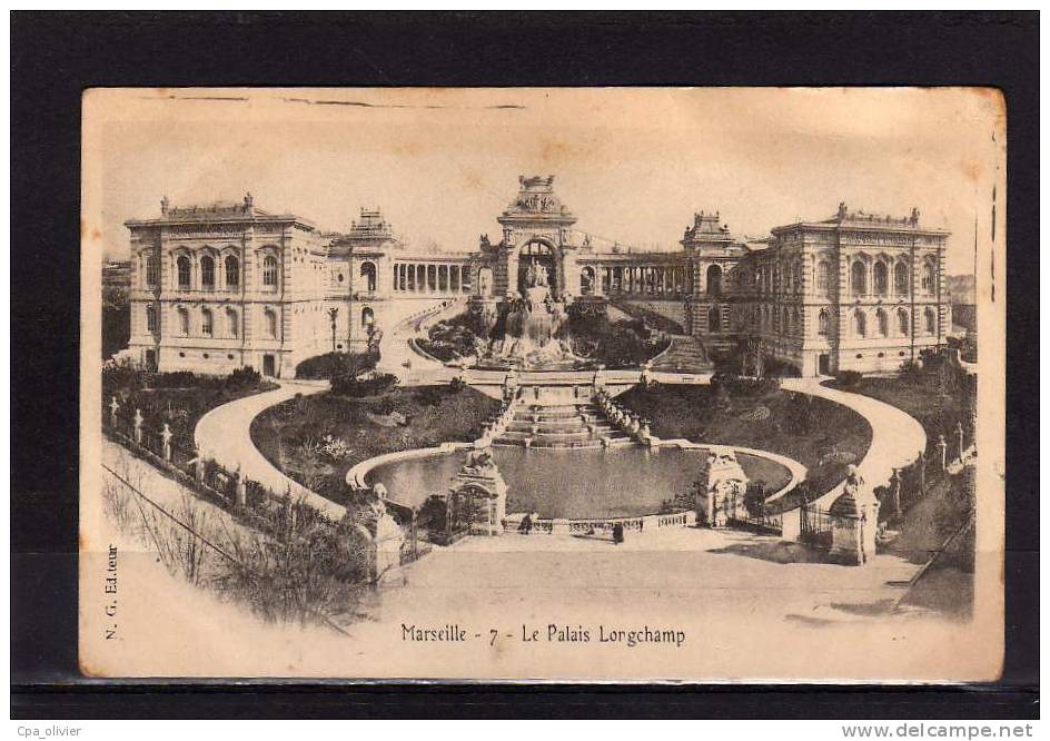 13 MARSEILLE Palais Longchamp, Ed NG 7, Dos 1900 - Musées