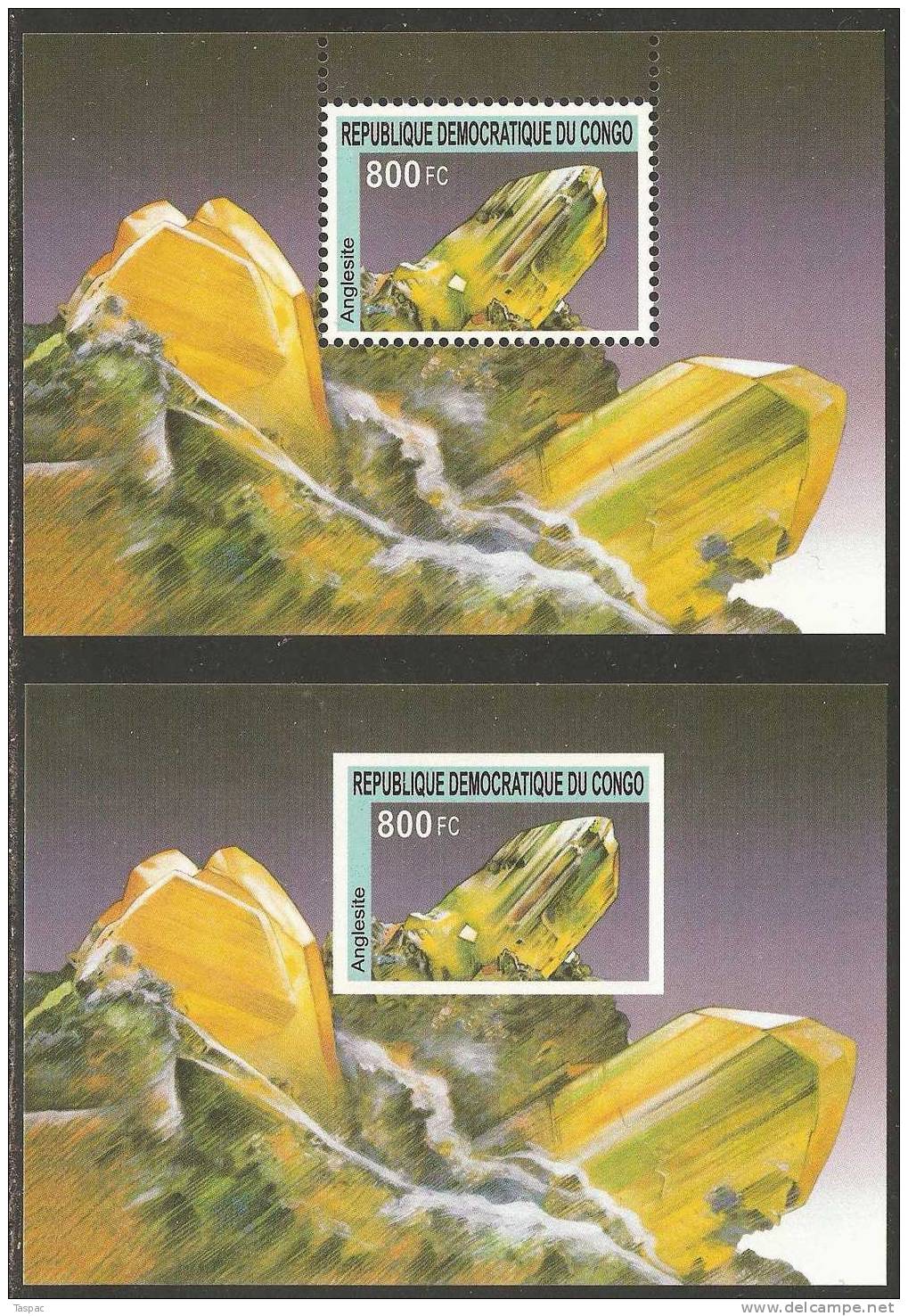 Congo - Kinshasa 2002 Mi# 1713-1718, Block 118 A And B ** MNH - Perf. And Imperf. - Minerals - Mint/hinged