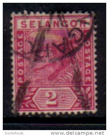 MALAYA---Selangor   Scott #  25  F-VF USED - Selangor