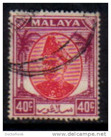 MALAYA---Selangor   Scott #  90  F-VF USED - Selangor