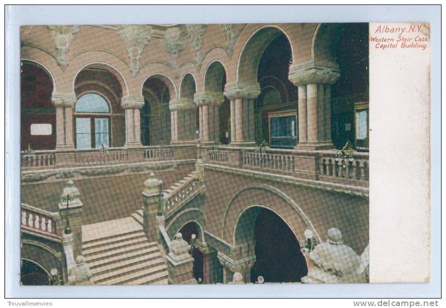 ALBANY. N. Y. WESTERN STAIR CASE, CAPITOL BUILDING. - Albany