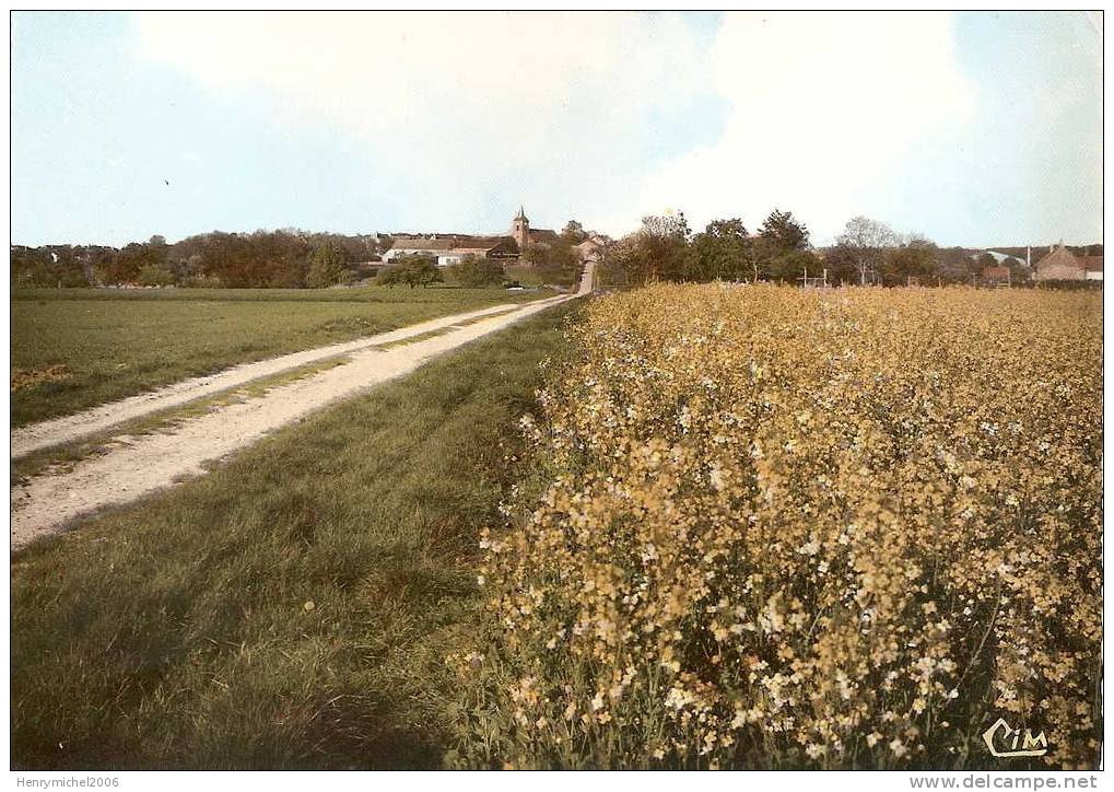 Villebougis ( Yonne) La Plaine Fleurie Et Panorama Du Village , Photo Combier - Villebougis