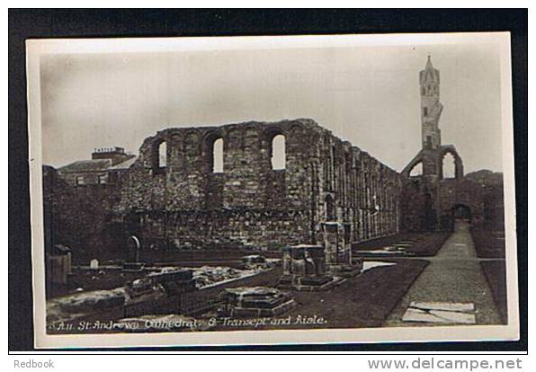 Early Real Photo Postcard St Andrews Cathedral S. Transept & Aisle Fife Scotland - Ref 517 - Fife